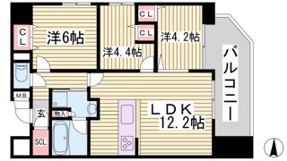 サムティグランツ神戸の間取り画像