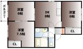 コーポ高木A棟の間取り画像