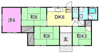 中須賀二丁目上野借家の間取り画像