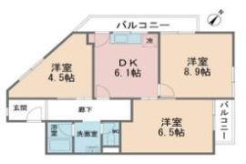 カルチェ六甲台の間取り画像