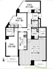 RIS柿の木坂の間取り画像