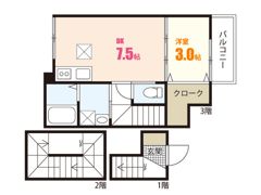 Shambre古市B棟の間取り画像