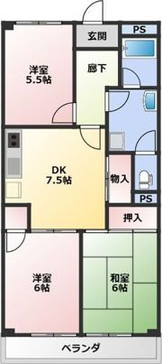 OS・SKYマンション植田南の間取り画像
