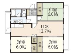K’sB SATSUKIGAOKA Ⅱの間取り画像