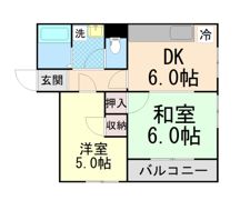 ヨウカワマンションの間取り画像