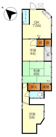 宮原3丁目16番戸建の間取り画像