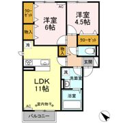 リーブルⅡ B棟の間取り画像