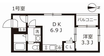ハーモニーテラス山之内の間取り画像