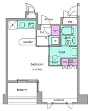 レジディア文京湯島の間取り画像