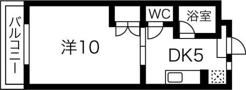 マンションオアシスII【注:①60歳以上オーナー審査有②外国籍不可(法人契約の場合も)】の間取り画像