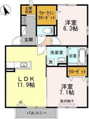 レーベン ヒルズ B棟の間取り画像