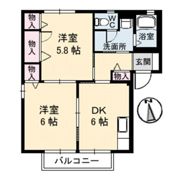 第二双葉ハイツA棟の間取り画像