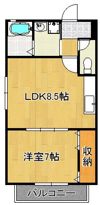 トレゾア湯川新町A棟の間取り画像