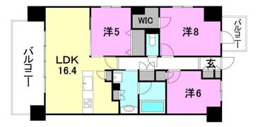 レーベン松山一番町 THE TOWERの間取り画像