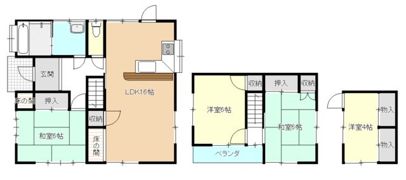 高崎邸箕郷町貸戸建ての間取り画像
