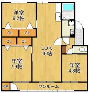 フェルト130A棟の間取り画像