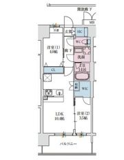 スプランディッドあびこ駅前の間取り画像