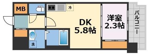 セレニテ南堀江エクラの間取り画像