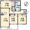 エトワール中府 A号室の間取り画像