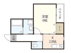 ユニクオーレ五日市Ⅰの間取り画像