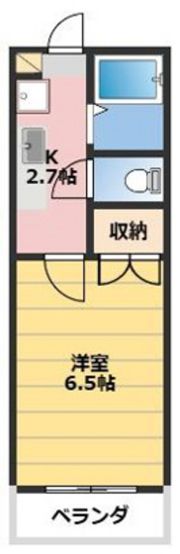 コーポラス医大東の間取り画像