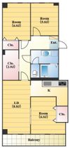 花見川ロイヤルマンションAの間取り画像