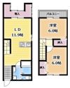 香里新町貸家の間取り画像