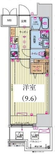 セオリー神戸ドミールの間取り画像