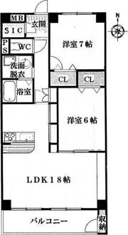 啓周マンションの間取り画像