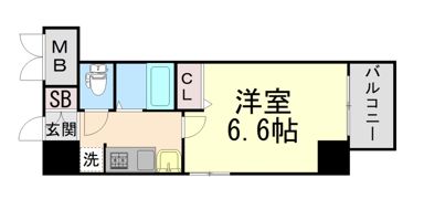 エステムコート三宮EASTIIリベルテの間取り画像