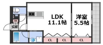 estageo北田辺の間取り画像