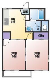 オレゴンハイツBの間取り画像