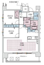 スプランディッド本町グランの間取り画像
