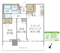 パークタワー勝どきミッドの間取り画像
