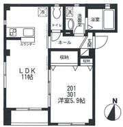 ビューノ中野の間取り画像