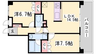 リーガル新神戸パークサイドの間取り画像