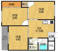 太秦グリーンハイツAの間取り画像