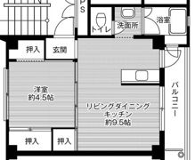 ビレッジハウス大東Ⅱ1号棟の間取り画像