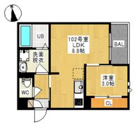 グランティック 若葉町（グランティック ワカバチョウ）の間取り画像