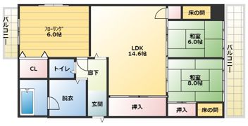 プレジール大宮の間取り画像