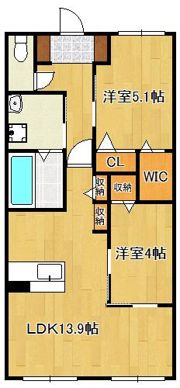 Spring Stone（スプリングストーン） B棟の間取り画像