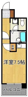 オリエンタル折尾 504号室の間取り画像