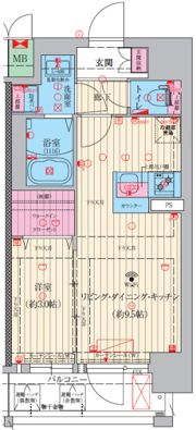 ファーストフィオーレ三国Ⅱの間取り画像