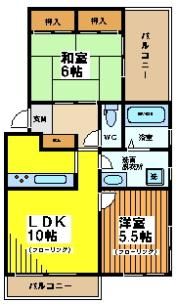 メゾン西原Kの間取り画像