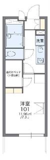 レオパレスリバーパークの間取り画像
