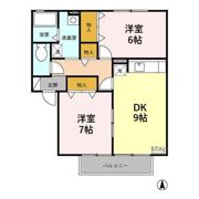 シャンポール Aの間取り画像