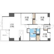 S-RESIDENCE谷町六丁目aloの間取り画像