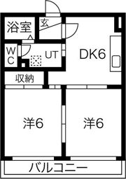 マンションリビエールI【注:①60歳以上オーナー審査有②外国籍不可(法人契約の場合も)】の間取り画像