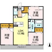 イル ヴィラージュ A棟の間取り画像