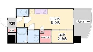 セレニテ三宮プリエの間取り画像